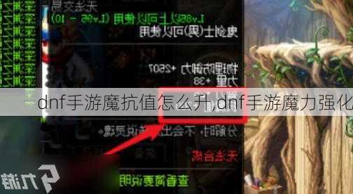 dnf手游魔抗值怎么升,dnf手游魔力强化