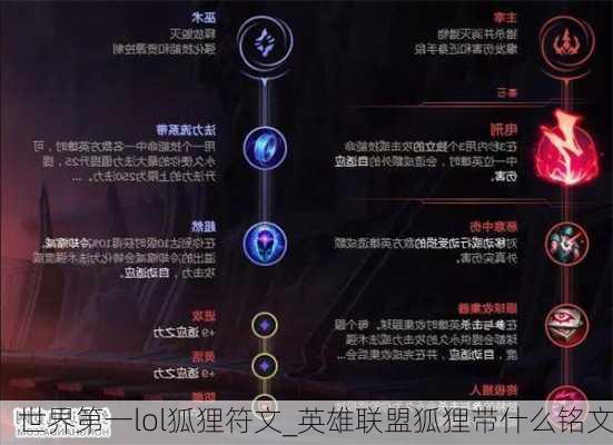 世界第一lol狐狸符文_英雄联盟狐狸带什么铭文