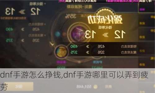 dnf手游怎么挣钱,dnf手游哪里可以弄到疲劳