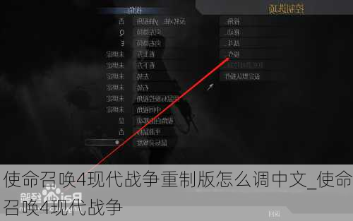 使命召唤4现代战争重制版怎么调中文_使命召唤4现代战争