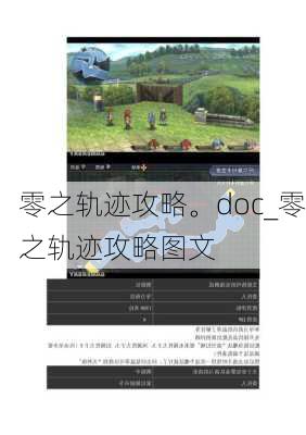 零之轨迹攻略。doc_零之轨迹攻略图文