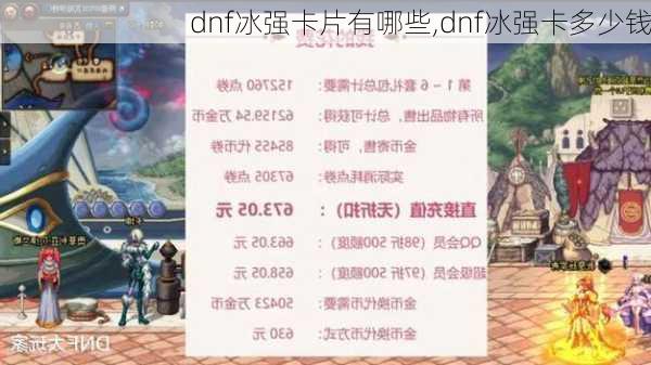 dnf冰强卡片有哪些,dnf冰强卡多少钱