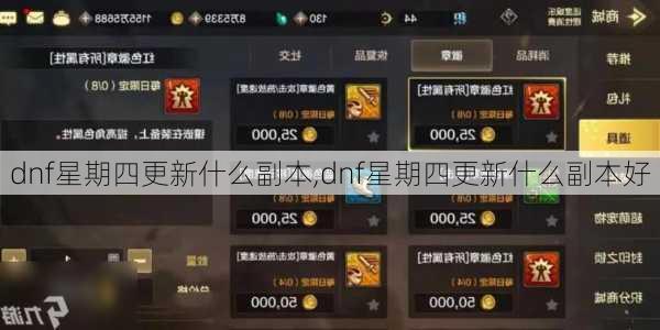 dnf星期四更新什么副本,dnf星期四更新什么副本好