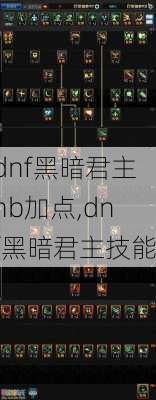 dnf黑暗君主nb加点,dnf黑暗君主技能