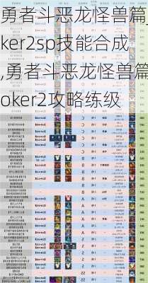 勇者斗恶龙怪兽篇joker2sp技能合成,勇者斗恶龙怪兽篇joker2攻略练级