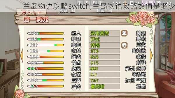 兰岛物语攻略switch,兰岛物语攻略数值是多少