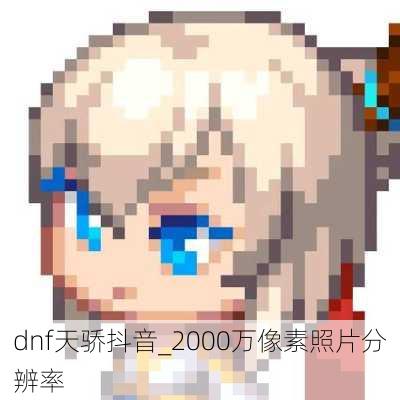 dnf天骄抖音_2000万像素照片分辨率