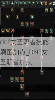 dnf女圣职者技能刷图加点_DNF女圣职者加点