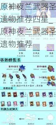 原神夜兰武器圣遗物推荐四星_原神夜兰武器圣遗物推荐