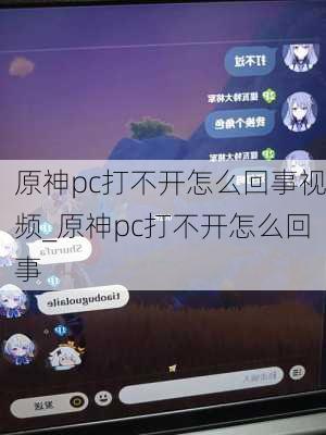 原神pc打不开怎么回事视频_原神pc打不开怎么回事