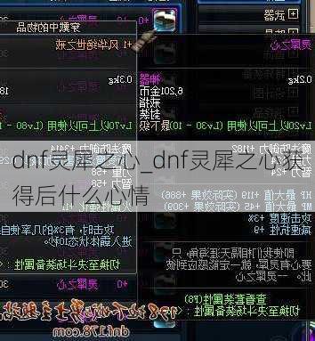 dnf灵犀之心_dnf灵犀之心获得后什么心情