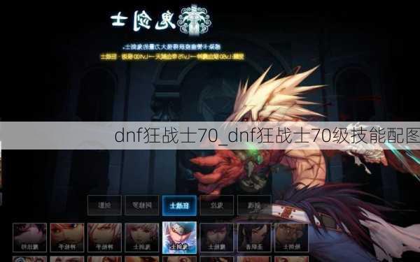 dnf狂战士70_dnf狂战士70级技能配图