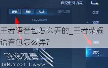 王者语音包怎么弄的_王者荣耀语音包怎么弄?