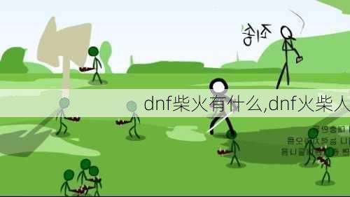 dnf柴火有什么,dnf火柴人