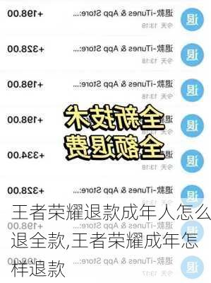 王者荣耀退款成年人怎么退全款,王者荣耀成年怎样退款