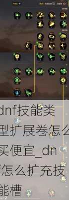 dnf技能类型扩展卷怎么买便宜_dnf怎么扩充技能槽