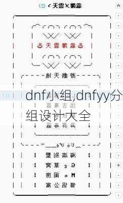 dnf小组,dnfyy分组设计大全