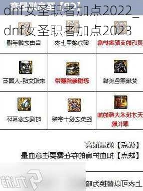 dnf女圣职者加点2022_dnf女圣职者加点2023