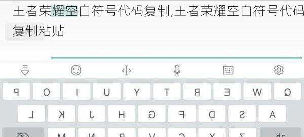 王者荣耀空白符号代码复制,王者荣耀空白符号代码复制粘贴