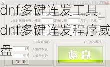 dnf多键连发工具_dnf多键连发程序威盘