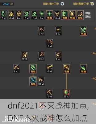 dnf2021不灭战神加点,DNF不灭战神怎么加点