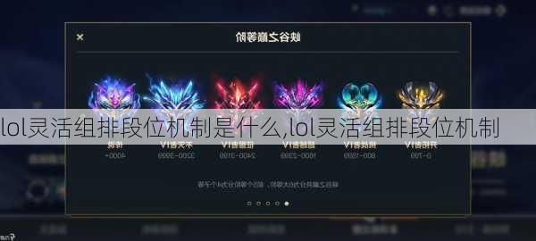 lol灵活组排段位机制是什么,lol灵活组排段位机制