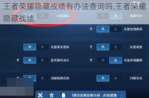 王者荣耀隐藏战绩有办法查询吗,王者荣耀隐藏战绩