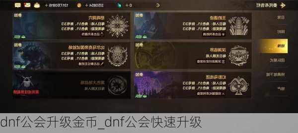 dnf公会升级金币_dnf公会快速升级